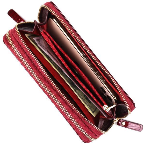 Женский клатч с двумя отделениями ST Leather 18907 Бордовый b18907 фото