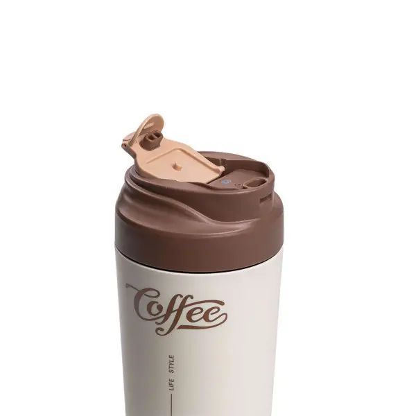 Термочашка Coffee з ремінцем 480 мл коричнева HP-14-14BR фото