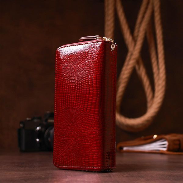 Женский клатч с двумя отделениями ST Leather 18907 Бордовый b18907 фото