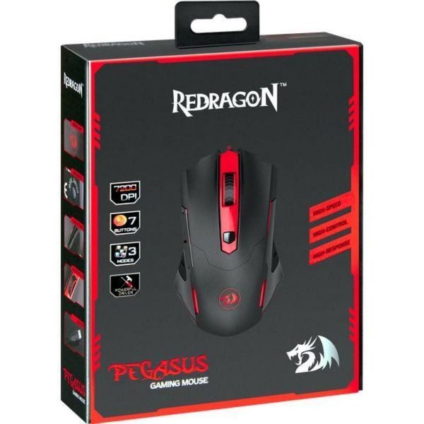 Ігрова миша RedragoN Pegasus (M7,5) RGB (7200dpi) 7 кнопок (Чорна) L707928 фото