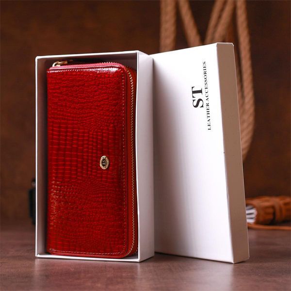 Женский клатч с двумя отделениями ST Leather 18907 Бордовый b18907 фото