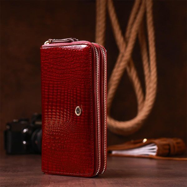 Женский клатч с двумя отделениями ST Leather 18907 Бордовый b18907 фото