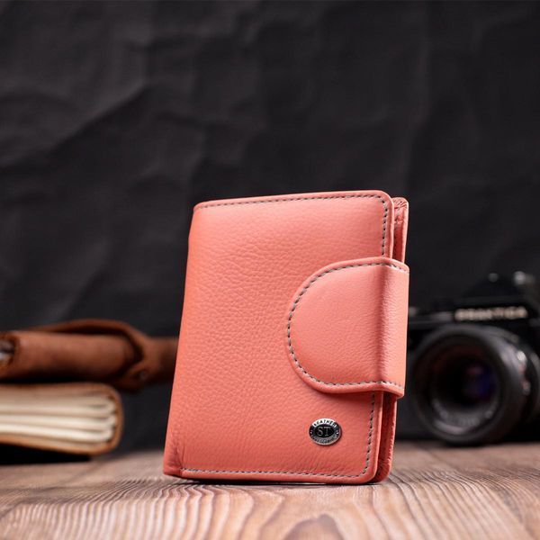 Шкіряний гаманець з монетницею зовні жіночий ST Leather 19458 Помаранчевий b19458 фото