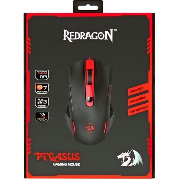 Ігрова миша RedragoN Pegasus (M7,5) RGB (7200dpi) 7 кнопок (Чорна) L707928 фото