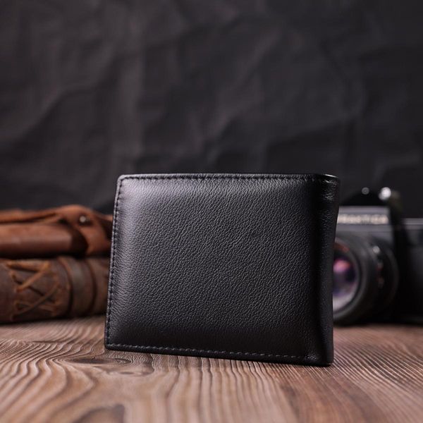 Гаманець-затиск з натуральної шкіри ST Leather 22476 Чорний b22476 фото