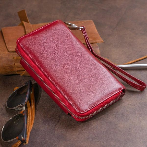 Кошелек из кожи на защелке ST Leather 19341 Бордовый b19341 фото