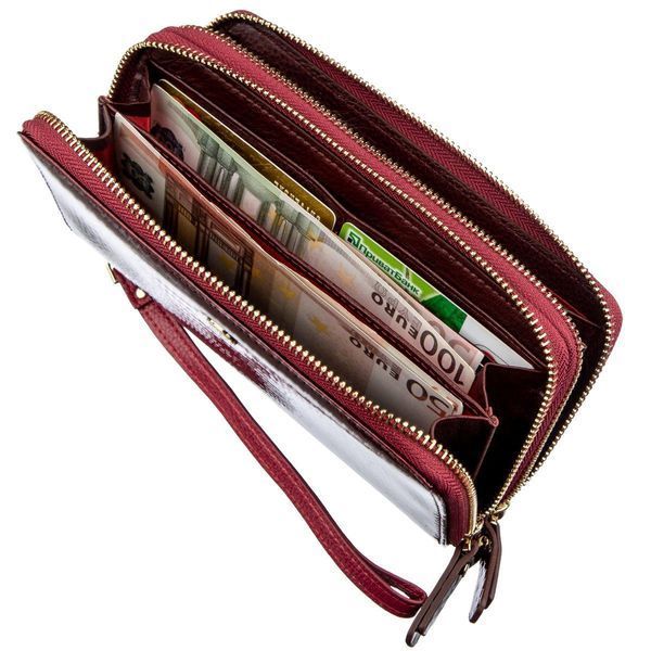 Женский клатч с двумя отделениями ST Leather 18907 Бордовый b18907 фото