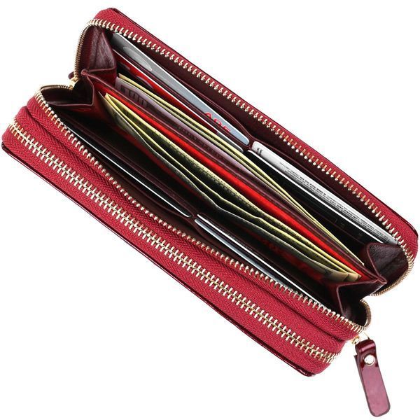 Женский клатч с двумя отделениями ST Leather 18907 Бордовый b18907 фото