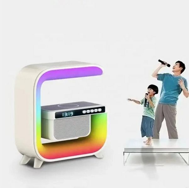 Аккумуляторный настольный ночник G-Smart G3 mini RGB с Bluetooth колонкой и зарядкой для телефона L703418 фото