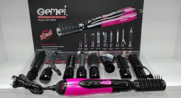 Стайлер плойка Gemei GM 4835 Фен-щетка 10 в 1 L483533 фото