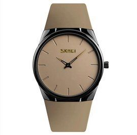 Наручний класичний годинник Skmei 1601S коричневий L16317 фото