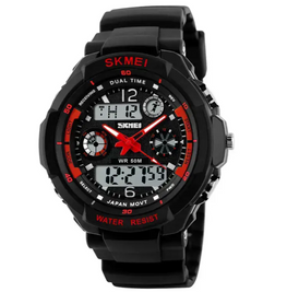 Дитячий спортивний наручний годинник Skmei 1060 s-shock Червоний L1060611 фото