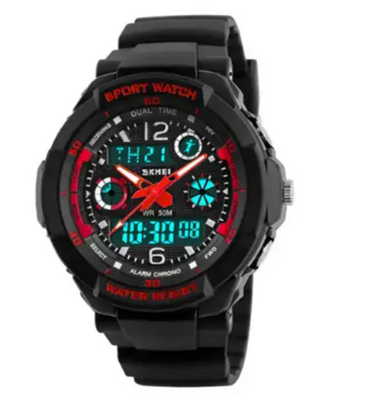 Дитячий спортивний наручний годинник Skmei 1060 s-shock Червоний L1060611 фото
