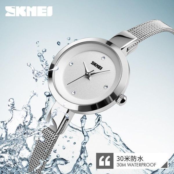 Женские классические часы Skmei 1390 Серебристые L13901 фото