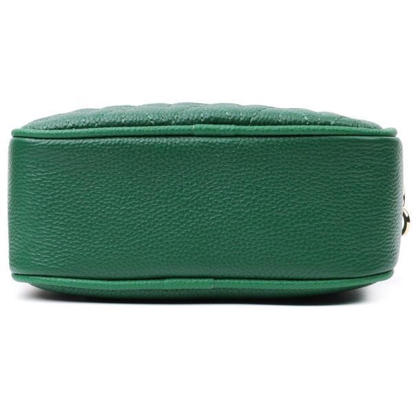 Стеганая женская сумка из натуральной кожи Vintage 22613 Зеленая b22613 фото