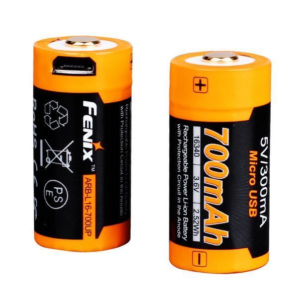 Акумулятор 16340 Fenix ​​700 UP mAh Li-ion з micro-USB зарядкою L712706 фото