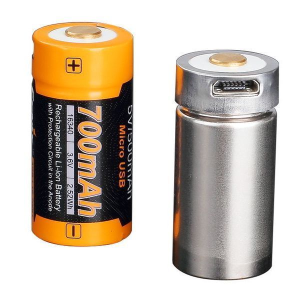 Акумулятор 16340 Fenix ​​700 UP mAh Li-ion з micro-USB зарядкою L712706 фото