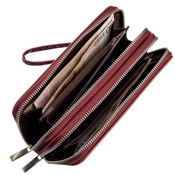 Кошелек женский из экокожи KIVI 19053 Малиновый b19053 фото