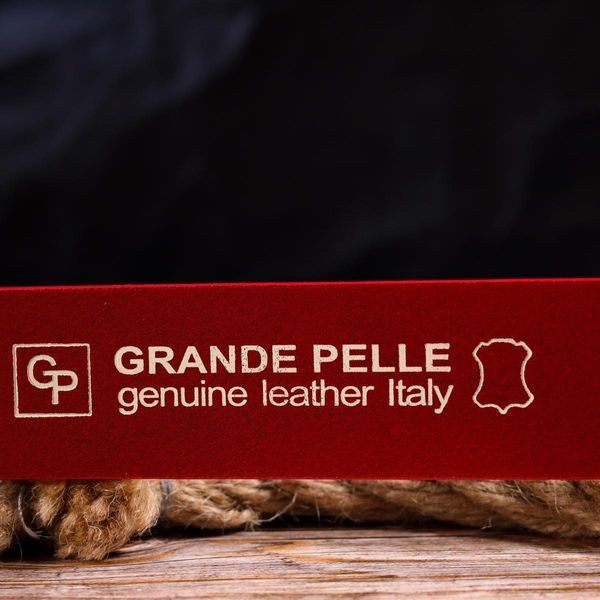 Жіночий шкіряний ремінь Grande Pelle 21475 широкий 3.8х120 см, Червоний b21475 фото