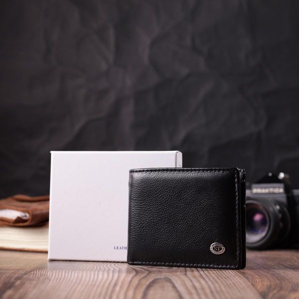 Мужской зажим из натуральной кожи ST Leather 22475 Черный b22475 фото