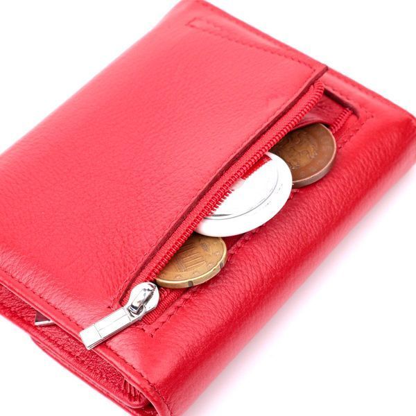 Яркий женский кошелек с монетницей из натуральной кожи ST Leather 19482 Красный b19482 фото