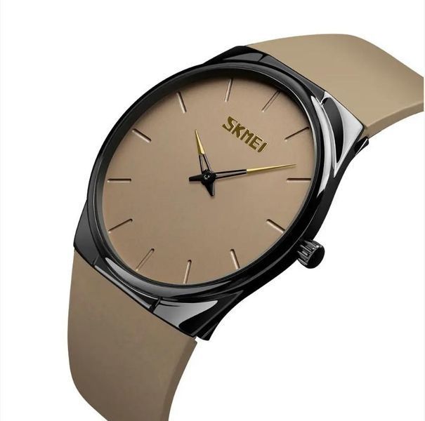 Наручний класичний годинник Skmei 1601S коричневий L16317 фото