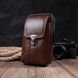Сумка для чоловіків на два відділення з натуральної шкіри Vintage 22738 Коричневий b22738 фото 10