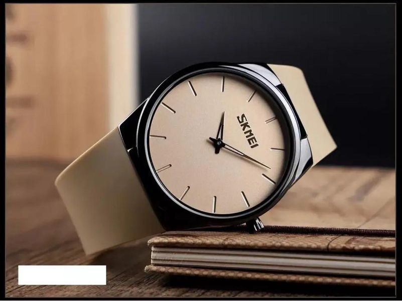 Наручний класичний годинник Skmei 1601S коричневий L16317 фото