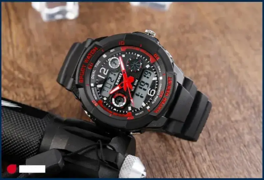 Дитячий спортивний наручний годинник Skmei 1060 s-shock Червоний L1060611 фото