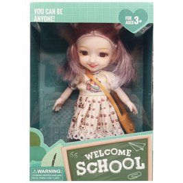 Дитяча лялька "Welcome School" YL605-7/9/10 з сумочкою Бежевий RT-YL605-7/9/10(Beige) фото