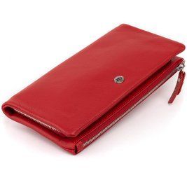 Кошелек-клатч из кожи с карманом для мобильного ST Leather 19315 Красный b19315 фото