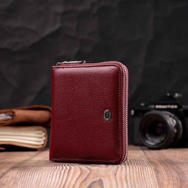 Портмоне для женщин на молнии из натуральной кожи ST Leather 19487 Бордовый b19487 фото