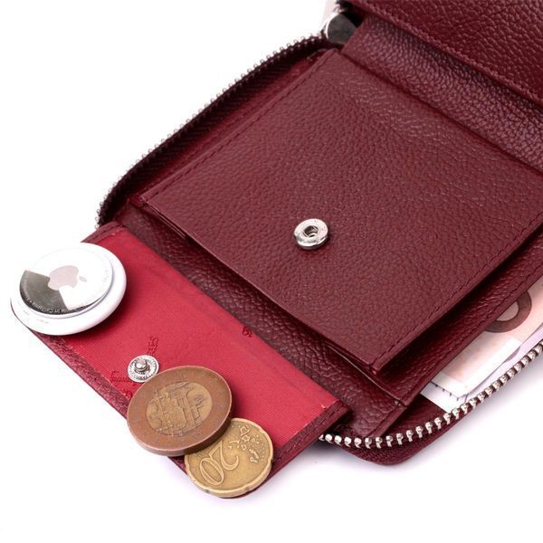Портмоне для женщин на молнии из натуральной кожи ST Leather 19487 Бордовый b19487 фото