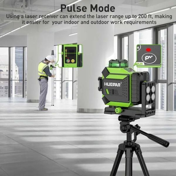 Лазерный уровень нивелир Huepar 703CG 3D Premium 6600мАh Зеленый луч L719245 фото