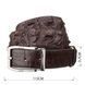 Ремінь чоловічий CROCODILE LEATHER 18178 з натуральної шкіри крокодила Коричневий b18178 фото 4
