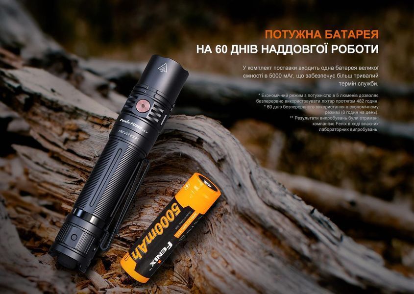 Ручний тактичний ліхтарик Fenix PD36R V2.0 1700лм Type-C (Чорний) L703369 фото