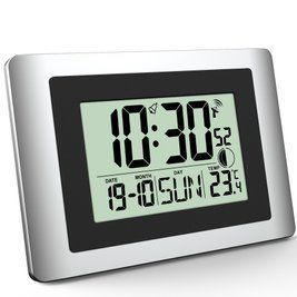Годинник настінний електронний Technoline WS8028 Silver/Black DDAS302459 фото