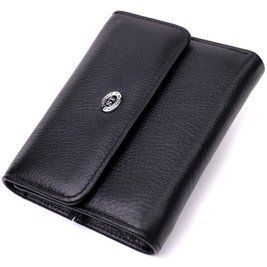 Женский кошелек с монетницей из натуральной кожи ST Leather 19481 Черный b19481 фото