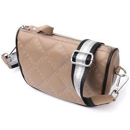 Напівкругла сумка крос-боді для жінок з натуральної шкіри Vintage 22392 Бежева b22392 фото