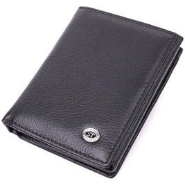 Бумажник вертикального формата из натуральной кожи ST Leather 22474 Черный b22474 фото
