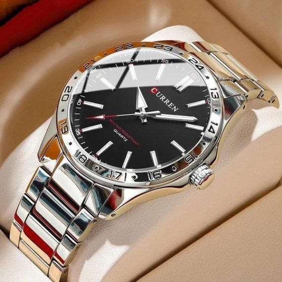 Чоловічий наручний класичний годинник Curren Hector (Сріблястий) L707945 фото