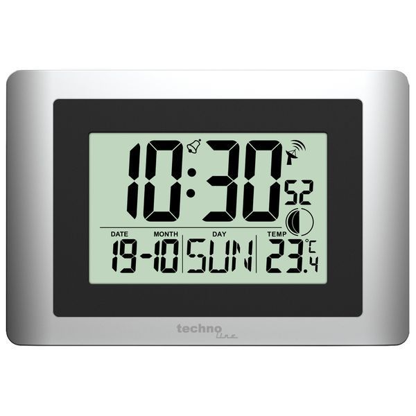 Годинник настінний електронний Technoline WS8028 Silver/Black DDAS302459 фото