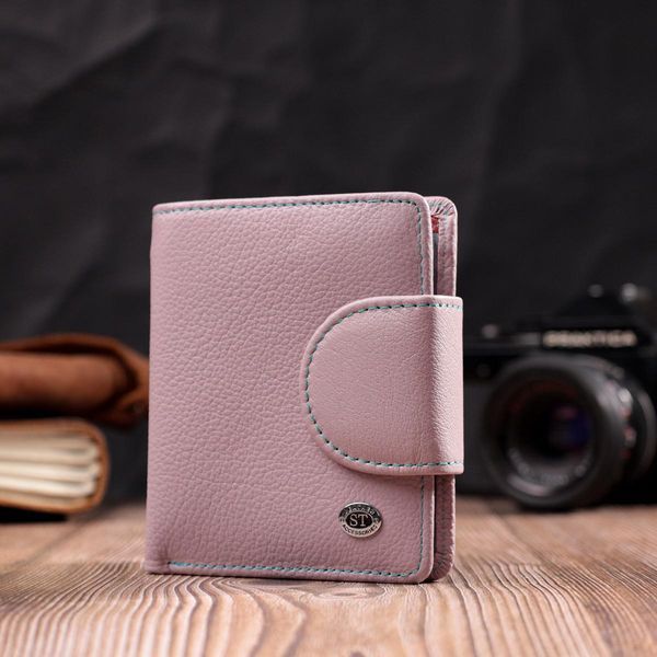 Портмоне с монетницей снаружи для женщин кожаное ST Leather 19456 Бежевый b19456 фото