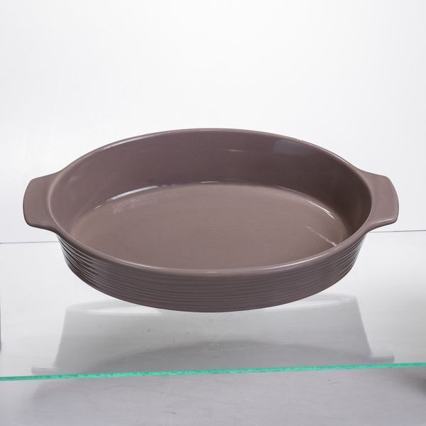 Форма для запікання овальна 36&times;22.5&times;7 см порцелянова 2 літри, Кавовий LU-S1286 фото