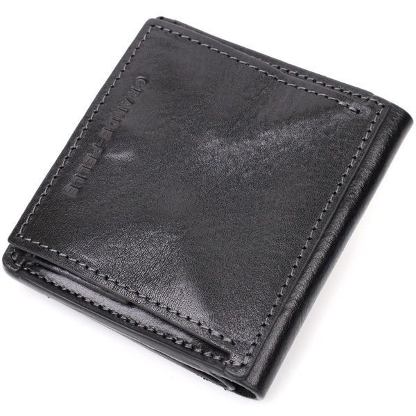 Мужское ортмоне с накладной монетницей из натуральной кожи GRANDE PELLE 11643 Черный b11643 фото