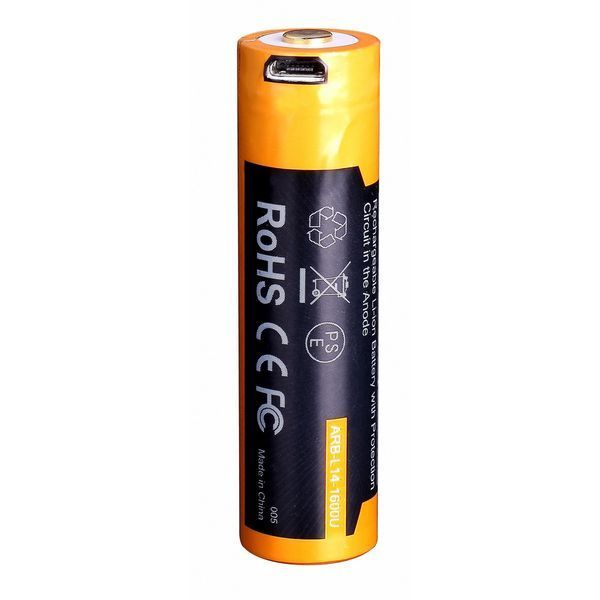 Акумулятор 14500 АА Fenix ​​ARB-L14-1600U Li-ion з micro-USB зарядкою L712704 фото