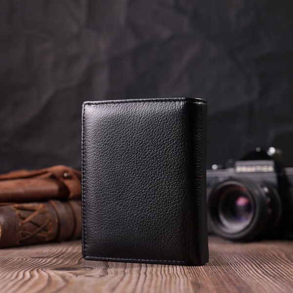 Гаманець вертикального формату з натуральної шкіри ST Leather 22474 Чорний b22474 фото