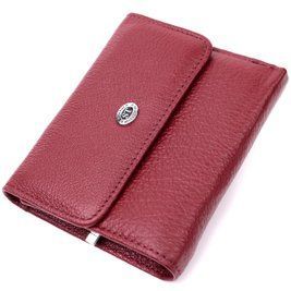 Кожаный женский кошелек с монетницей ST Leather 19480 Бордовый b19480 фото
