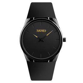Наручний класичний годинник Skmei 1601S чорний з чорним L1631700 фото