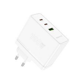 Сетевое зарядное устройство Borofone BN11 Imperial PD 100W (2Type-C/1USB) Белый L712292 фото